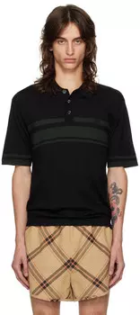 Поло «Рассвет» черного и зеленого цвета Wales Bonner