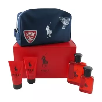 Polo Red Set 125 мл EDT-спрей 40 мл Бальзам после бритья 50 мл Гель для душа Ralph Lauren