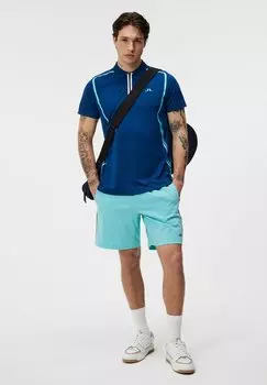 Поло Regular Fit J.LINDEBERG Sports, летнее синее синее Кюрасао