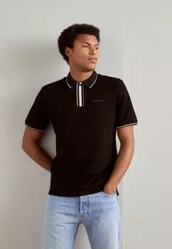 Поло Regular Fit С Matt Foam Logo Print Antony Morato, черный