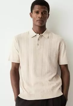 Поло REGULAR FIT SHORT SLEEVE Next, бежевый