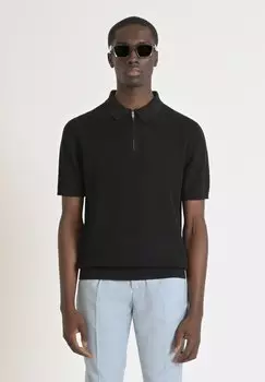 Поло REGULAR FIT WITH LOGOED BADGE Antony Morato, черный