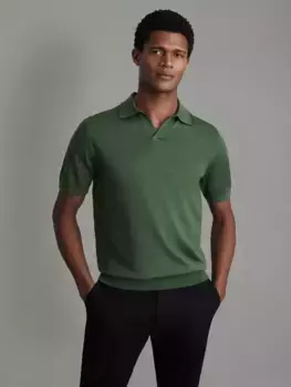 Поло Reiss Duchie Short Sleeve Wool, цвет lizard/green