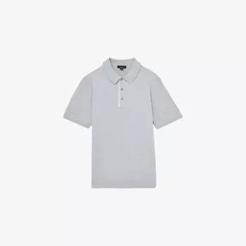 Поло Reiss Finch с контрастной планкой, серый