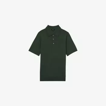 Поло Reiss Manor из мериносовой шерсти с коротким рукавом, зеленый