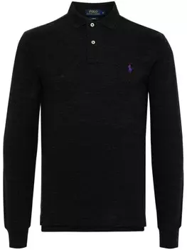 Polo Рубашка-поло из хлопка Pony Polo Ralph Lauren, серый