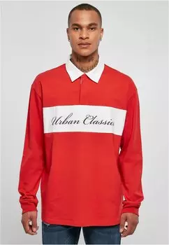 Поло Rugby Longsleeve Urban Classics, цвет hugered