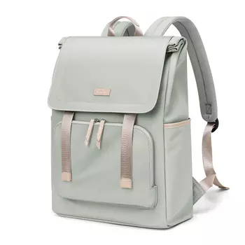 POLO Рюкзак-туба из текстиля и искусственной кожи, женский, светло-серый/цвет морской бриз