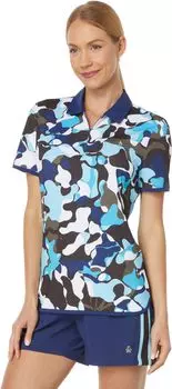 Поло с абстрактным принтом и изогнутым краем Original Penguin Golf, цвет Ristretto