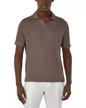 Поло с эластичной тканью Boggi Milano, коричневый