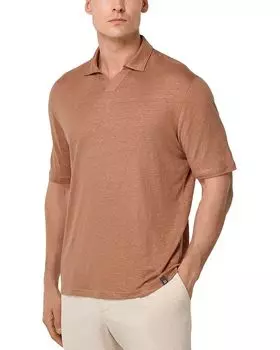 Поло с эластичной тканью Boggi Milano, коричневый/бежевый