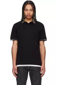 Поло с барочным воротником Versace Jeans Couture, мультиколор