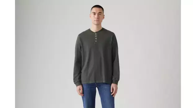 Поло с четырьмя пуговицами Levi's, черный