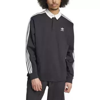 Поло с длинным рукавом adidas Originals Adicolor Rugby, черный