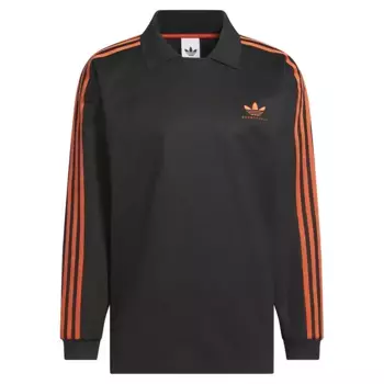 Поло с длинным рукавом adidas Originals Rugby, черный