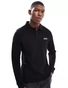 Поло с длинным рукавом черного цвета Barbour International