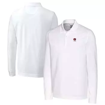 Поло с длинным рукавом Cutter & Buck Auburn Tigers, белый