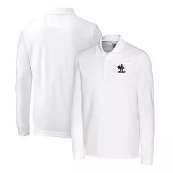Поло с длинным рукавом Cutter & Buck Delaware Fightin Blue Hens, белый
