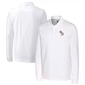 Поло с длинным рукавом Cutter & Buck Florida State Seminoles, белый