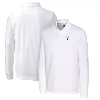 Поло с длинным рукавом Cutter & Buck Villanova Wildcats, белый