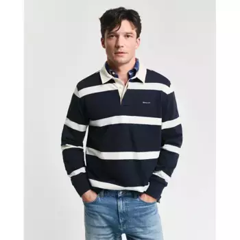 Поло с длинным рукавом Gant Heavy Rugger, синий