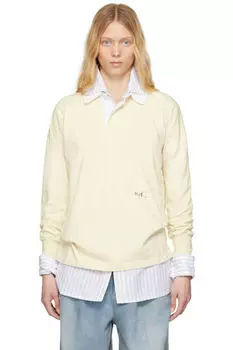 Поло с длинным рукавом и логотипом Off-White Maison Margiela