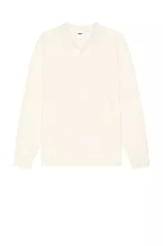 Поло с длинным рукавом из велюра loop Obey, белый