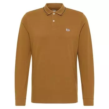Поло с длинным рукавом Lee Ls Pique Polo, коричневый