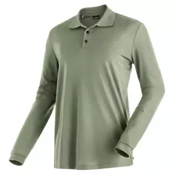 Поло с длинным рукавом Maier Sports Ulrich, зеленый