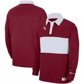 Поло с длинным рукавом Nike Oklahoma Sooners, малиновый
