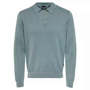 Поло с длинным рукавом Only & Sons Mason Reg 12 Wash, зеленый