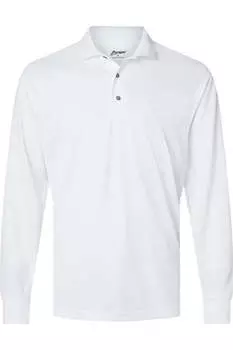 Поло с длинным рукавом Paragon Prescott, белый