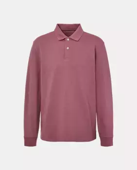 Поло с длинным рукавом пике для мужчин Dustin, розовый