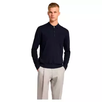 Поло с длинным рукавом Selected Berg, синий