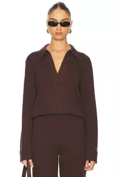 Поло с длинным рукавом Simkhai, коричневый