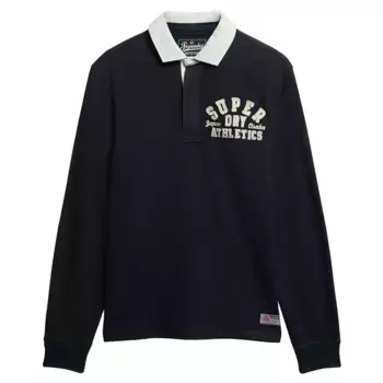 Поло с длинным рукавом Superdry Vintage Athletic Rugby, синий