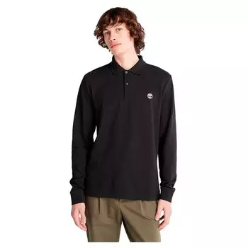 Поло с длинным рукавом Timberland Pique Slim, черный