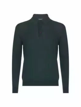 Поло с длинными рукавами Kiton, зелёный