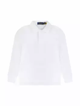 Поло с длинными рукавами Ralph Lauren, белый