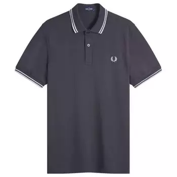 Поло с двумя наконечниками Fred Perry, серый