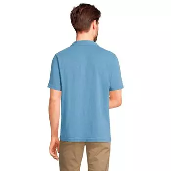 Поло с карманами Big & Tall Lands' End, белый