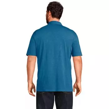 Поло с карманами Big & Tall Lands' End, белый