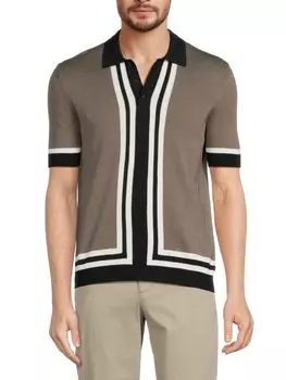 Поло с контрастными полосками Max 'N Chester, цвет Charcoal Taupe