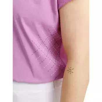 Поло с коротким рукавом Abacus Golf Erin Loosefit Woman, фиолетовый