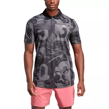 Поло с коротким рукавом adidas Club Graphic, серый