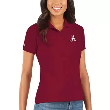 Поло с коротким рукавом Antigua Alabama Crimson Tide, малиновый
