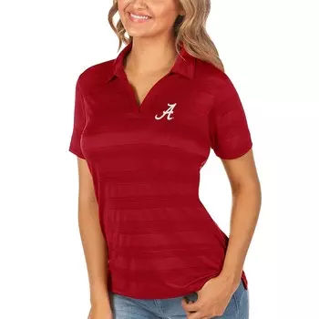 Поло с коротким рукавом Antigua Alabama Crimson Tide, малиновый