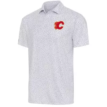 Поло с коротким рукавом Antigua Calgary Flames, белый
