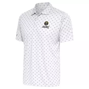 Поло с коротким рукавом Antigua Denver Nuggets, белый