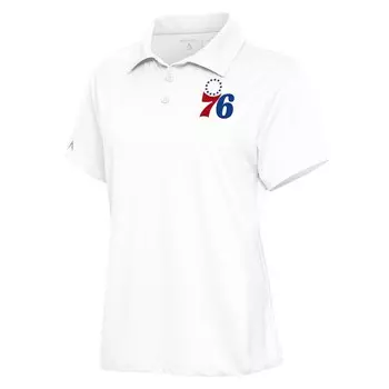 Поло с коротким рукавом Antigua Philadelphia 76Ers, белый